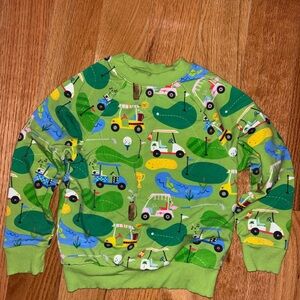 Little Sleepies Green Golf Print Sweatshirt
